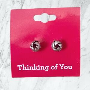 Silver Knot Earrings